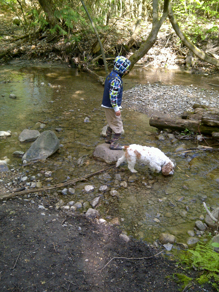 Gavin and B in water