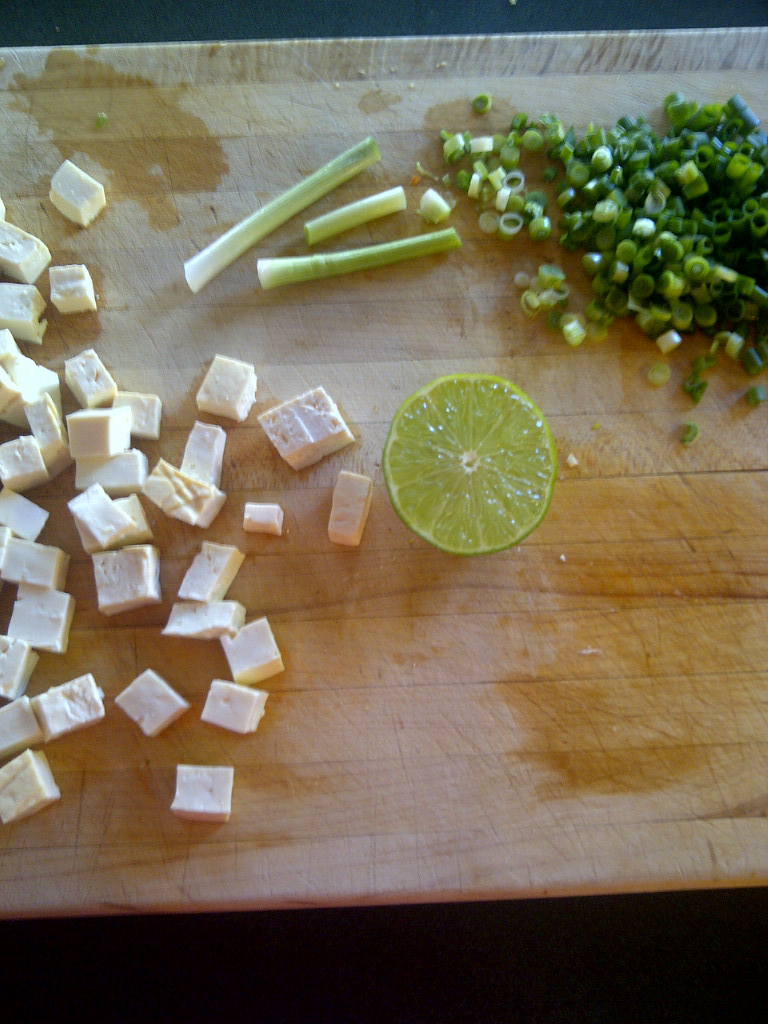 tofu and onions
